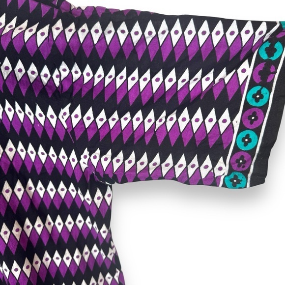 Deepa Exports Kaftan Maxi Dress Womens Size XL 2X Vintage Boho Geometric Tribal - Picture 10 of 12